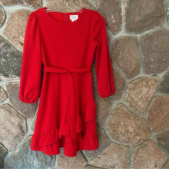 Beautiful sparkly red girls size 16 dress. - Picture 1 of 4